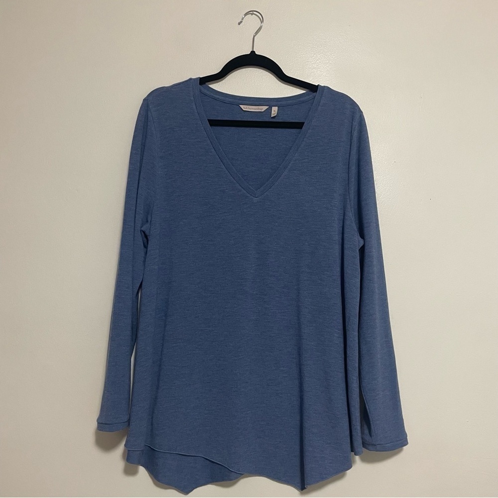 Soft Surroundings Simply Elegant V Neck Light Sweater - Size XL